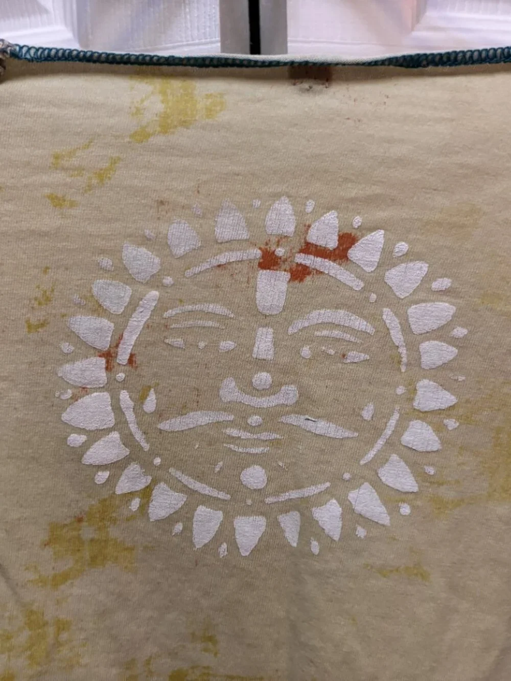 Boho Patchwork Sun Moon Beaded Top Small Art To Wear Fairy Grunge - Picture 5 of 5